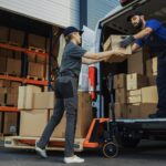 Outside,Of,Logistics,Distributions,Warehouse:,Diverse,Team,Of,Workers,Use