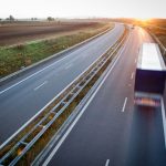 Highway,Traffic,-,Motion,Blurred,Truck,On,A,Highway/motorway/speedway,At