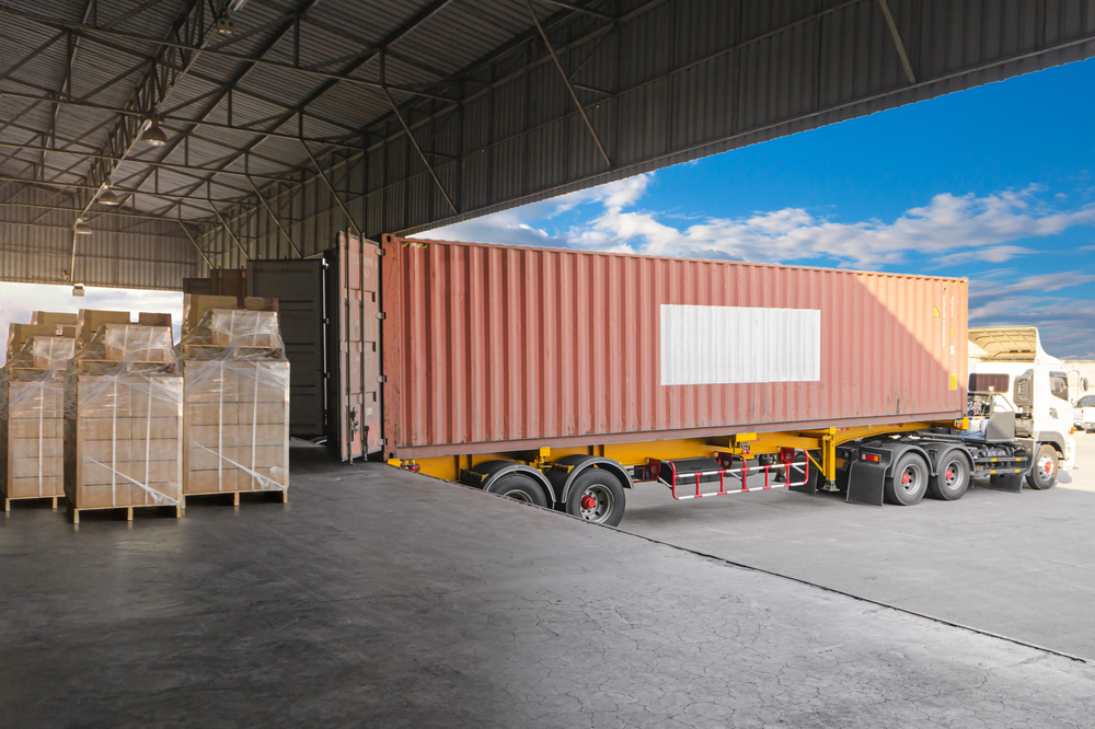Industry,Cargo,Freight,Trucks,Transport,And,Logistics.,Trailer,Container,Truck